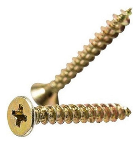 Tornillo Fix 3.5 X 25 Mm Caja De 1000 Unidades Madera Dorado
