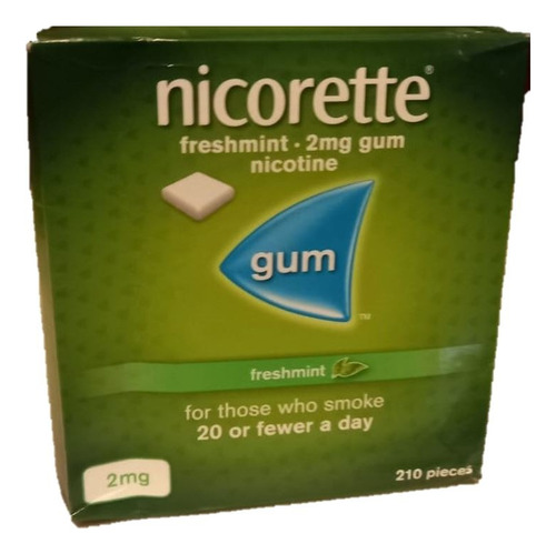 Nicorette Gum 210 Chicles 2 Mg Freshmint  Menta Fresca