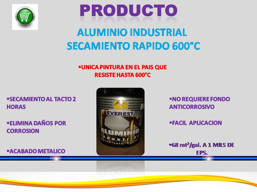 Imagen 3 de 4 de Aluminio Alta Temperatura 540 Grados Galon