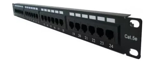 Patch Panel Cat 5e. 24 Puertos Qnet 