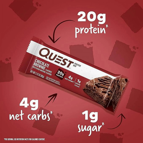 Quest Nutrition Chocolate Brownie Protein Bars, 4 Ct