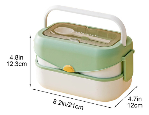 Fiambrera G Bento Box Con Doble Asa Compartimentada, Tamaño