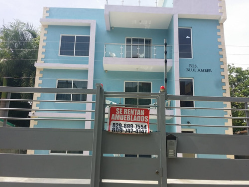 Se Renta / Alquila Apartamento Amueblado En Santiago, Res. Blue Amber, Segundo Piso