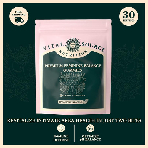 V Gomas Vital Source Feminine Balance Gummies Abacaxi