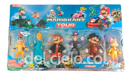 Set Mario Kart Tour X6 Muñecos Coleccionables Gamer