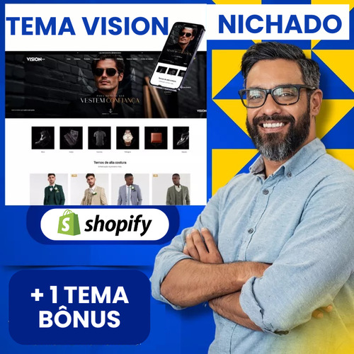 Tema Vision Nichado Shopify + 1 Tema Bônus.