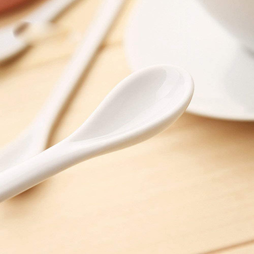 20 Cucharas Para Huevos De Porcelana Blanca, Cucharas De Cer