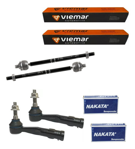 Kit Terminal Direção + Axial Dianteiro Onix Prisma Cobalt