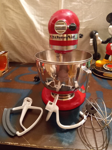 Batidora Kitchenaid Roja 4.5 Qts Accesorios Excelente