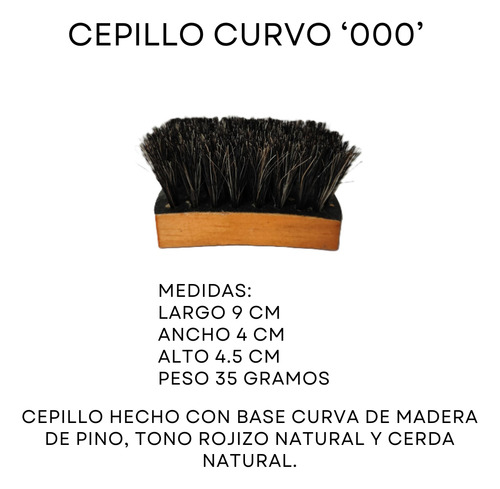 Kit Barba Cepillo Curvo Cerda Natural