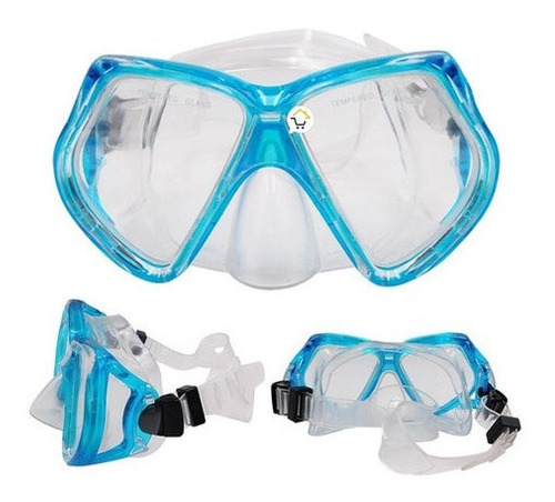 Careta Buceo Adultos Vidrio Templado Snorkel Piscina 2526p