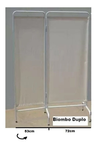 Imagem 1 de 3 de Biombo Duplo Em Lona Hospitalar