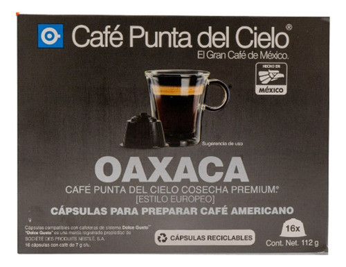 Cafe Capsula Cosecha Oaxaca Punta Del Cielo 16 Pza Americano