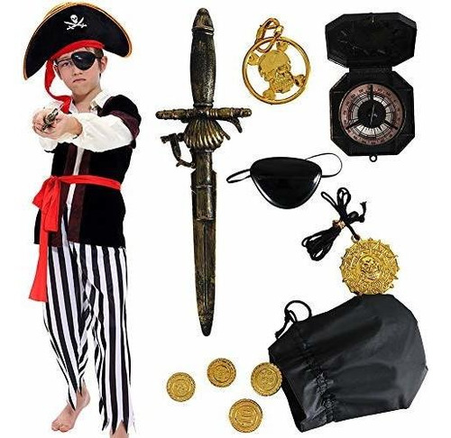 Disfraz Talla Small Para Niño De Pirata Halloween