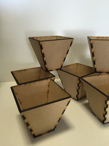 Imagen 3 de 5 de 10 Macetas De Fibrofacil 8x8 Cm Topiario Souvenir
