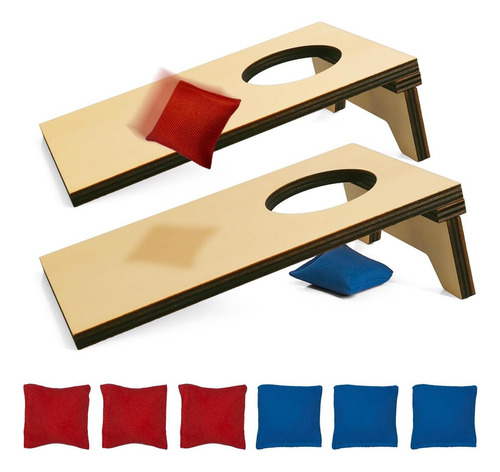 Juego De Cornhole Mini Aiweiluck 2 Tableros Madera