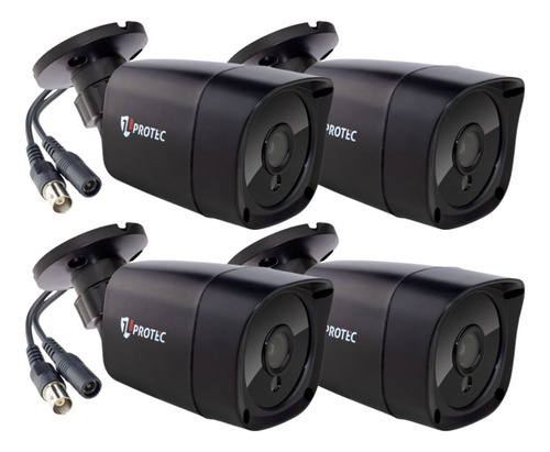 Camera Segurança Bullet Full Hd 1080p 24 Leds 2mp - 4 Peças