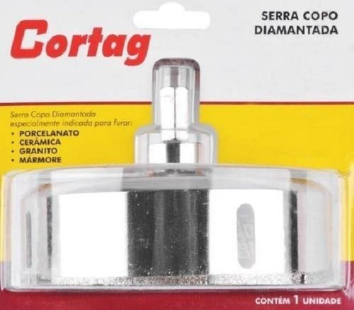 Serra Copo Diamantada Porcelanato Granito Cortag 102mm