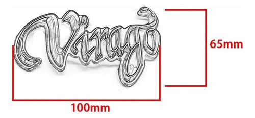 Emblema Virago 250 Moto Dourado