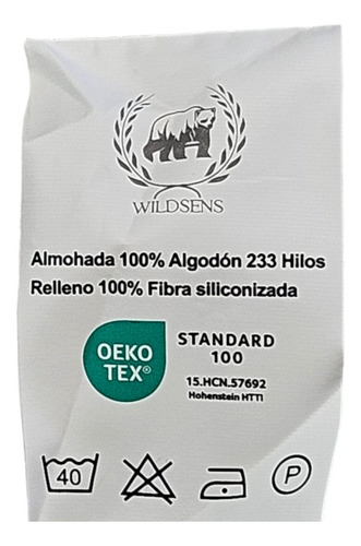 Almohada 50x70-fibra Siliconizada 1100 Grs 100% Algodón.