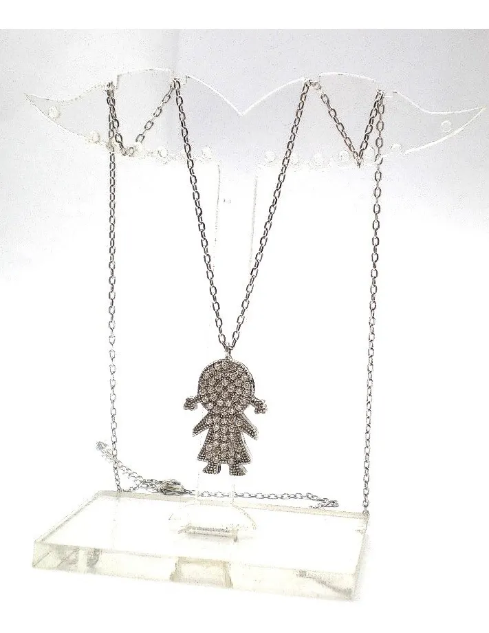 Cadena Y Dije De Plata 925 Nena Con Zafiros