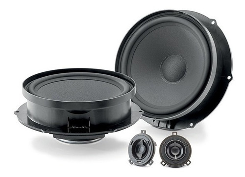 Set De Medios Focal Is Vw 180 2vias Plug & Play 7 PuLG 150w Color Negro