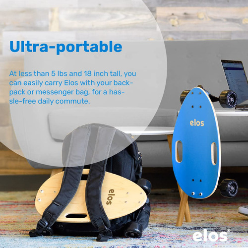 Elos Mini Longboard Cruiser Tabla De Madera Portátil Y Dur