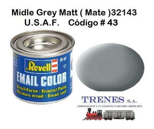 Pintura P Modelismo Midle Grey, Matt Usaf By Revell # 32143