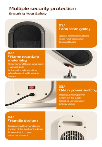 Aquecedor Elétrico Para Casa, Ajustável 1200 W