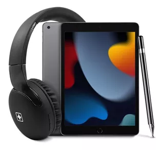 Tablet Apple iPad 9th Gen 64gb 10.2 Gris + Audifonos + Lapiz