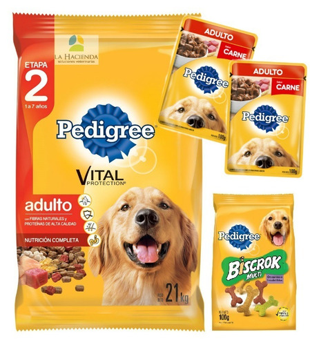 Pedigree Perro Adulto 21 Kg Con Snacks Y 2 Salsas 