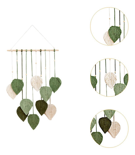 Macramé Para Colgar En La Pared, Telón De Fondo Con Verde