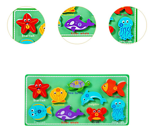 Rompecabezas De Madera Rompecabezas Montessori Juguetes Mar