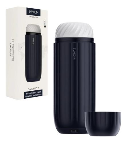 Masturbador Masculino Svakom Sam Neo 2 App Succión Vibrador Color Negro Tipo De Orificio Vagina