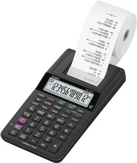 Calculadora Sumadora Casio Hr-10rc De Escritorio Negra Color Negro