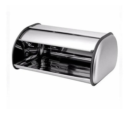 Porta Pão Em Aço Inox Brilho Ideal P/ Manter Quente Crocante Cor Prateado
