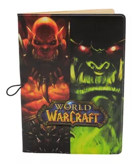 Porta Pasaporte World Of Warcraft - Orcos - Naranja - Verde