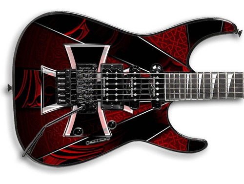 Skin Cgw Creativelab Red Baron Adesivo Guitarra Violao Baixo