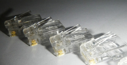 Imagen 2 de 2 de Conector Red Rj45 Cat 5 Pack 100 Unidades Cable Utp Redes