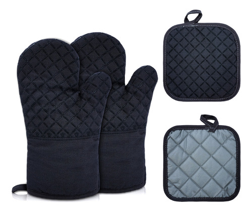 Guantes De Silicon 4 Piezas Resistente Al Calor Cocina/horno