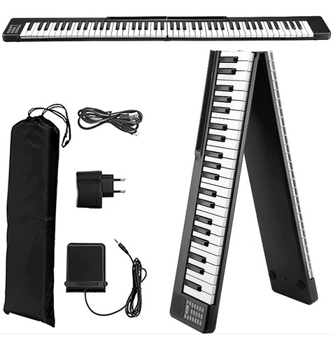 Piano Plegable, Piano Con Teclado Portátil De 88 Teclas