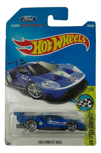 Hot Wheels Ford Gt Race 2016 #166 Es Un Color Fantastico! 