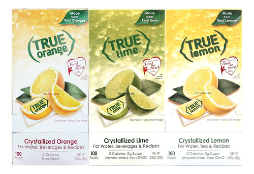 Dispensador De Paquetes True Lemon, True Lime Y True Orange,