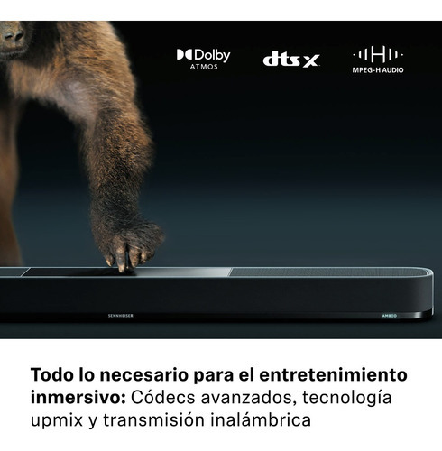 Imagen 4 de 10 de Sennheiser Ambeo Soundbar | Plus Con Sonido Inmersivo 3d Color Negro