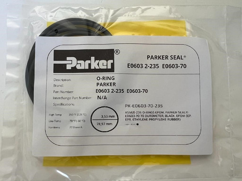 Sello O-ring Oring Paker E0603 2 235 Epdm (3) Unidades 