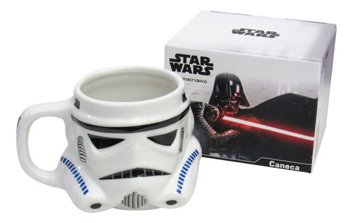 Caneca Porcelana Formato 3d Stormtrooper Star Wars Oficial