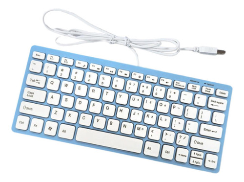 Teclado Con Cable Usb, Escritura Cómoda, Profesional, Azul