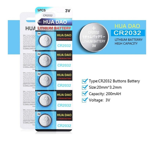 Bateria De Lithium Cr2032 Pila De Lithium Cr2032 3v