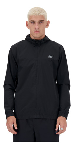 Campera New Balance De Hombre - Woven Full Zip - Mj41018bk