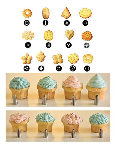 Juego De Pistola De Prensa De Galletas De Acero Inoxidable
